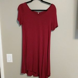 Red t shirt dress